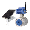 Válvula de bola con actuador motorizado de energía solar Válvula de bola con interfaz de brida de acero inoxidable de 2 vías