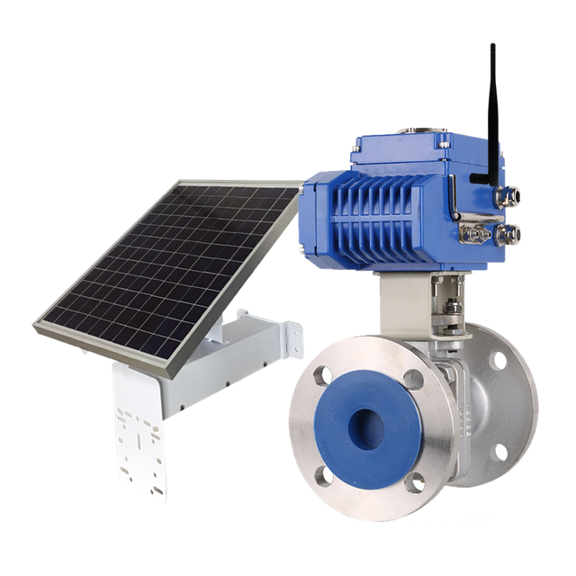 Vávula de bola plástica motorizada solar de la unión del doble de la vávula de bola del control del agua de Dn50 los 2in para el agua