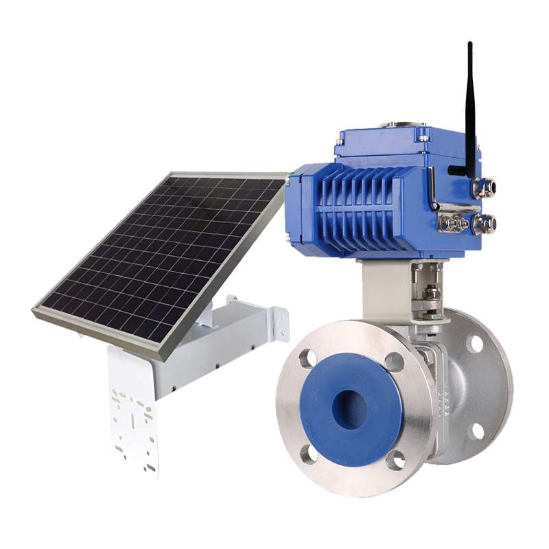 Vávula de bola plástica motorizada solar de la unión del doble de la vávula de bola del control del agua de Dn50 los 2in para el agua