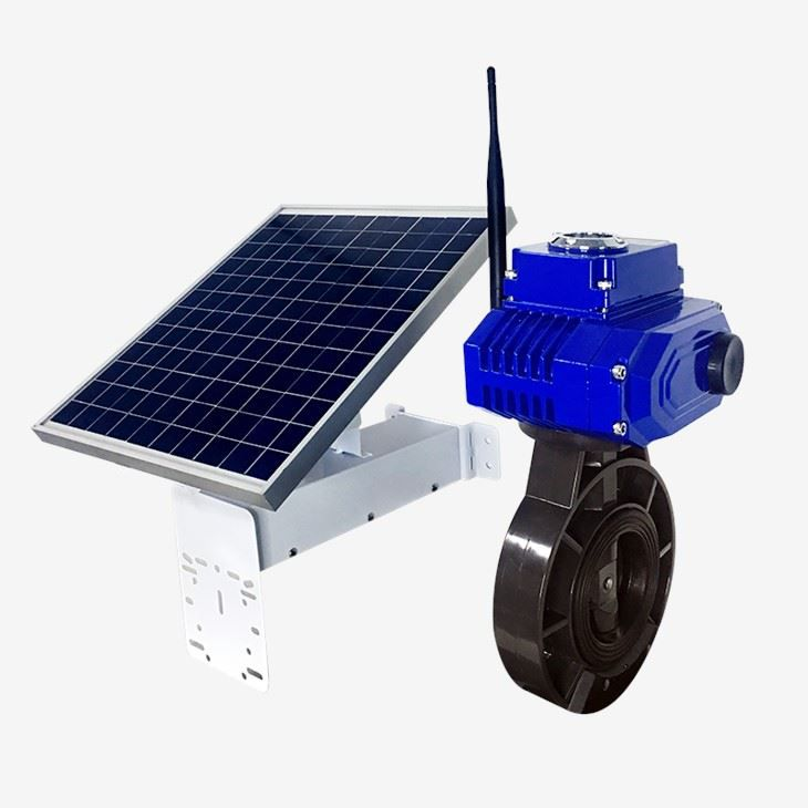 Controlador de válvula de panel solar inalámbrico 4G para plantación de árboles de granada